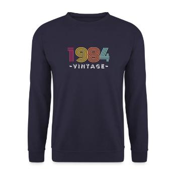 1984 VINTAGE - Sweat-shirt Unisexe - marine - Devant - Alina (178cm) & Michal (187cm)