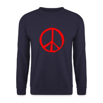 peace sign - Unisex Sweatshirt - navy - Front - Alina (178cm) & Michal (187cm)