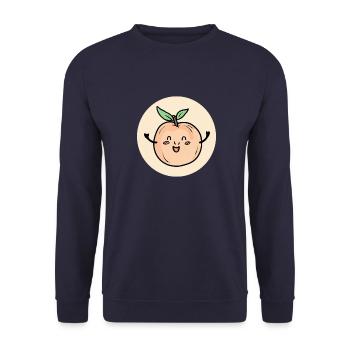 Cheerful apricot - Unisex Sweatshirt - navy - Front - Alina (178cm) & Michal (187cm)