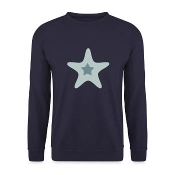 Stern - Unisex Pullover - Navy - Vorne - Alina (178cm) & Michal (187cm)
