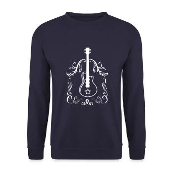 Classic Vintage Guitar - Guitar - Unisex Sweatshirt - navy - Front - Alina (178cm) & Michal (187cm)