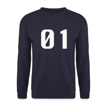 01 - Sweat-shirt Unisexe - marine - Devant - Alina (178cm) & Michal (187cm)