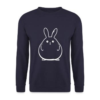 Lapin Drôle Pâques - Sweat-shirt Unisexe - marine - Devant - Alina (178cm) & Michal (187cm)