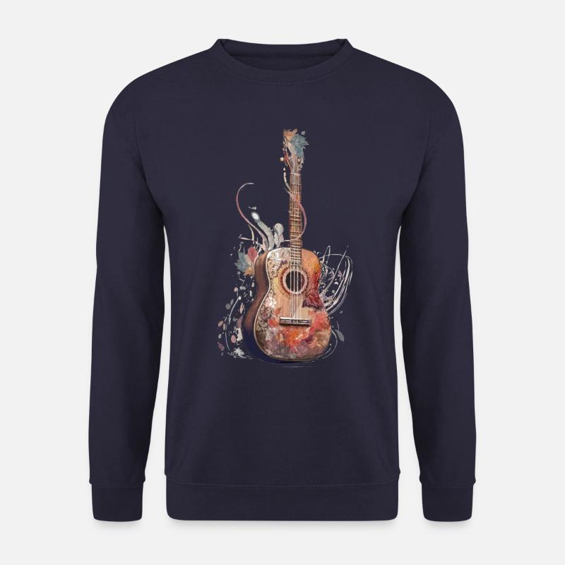 Akustische Gitarre - Unisex Pullover - Navy