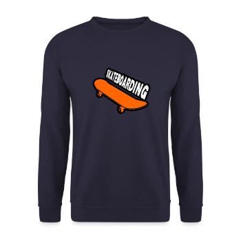 Skateboarding - Unisex Sweatshirt - navy - Front - Alina (178cm) & Michal (187cm)