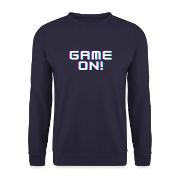 Game On - Unisex Pullover - Navy - Vorne - Alina (178cm) & Michal (187cm)
