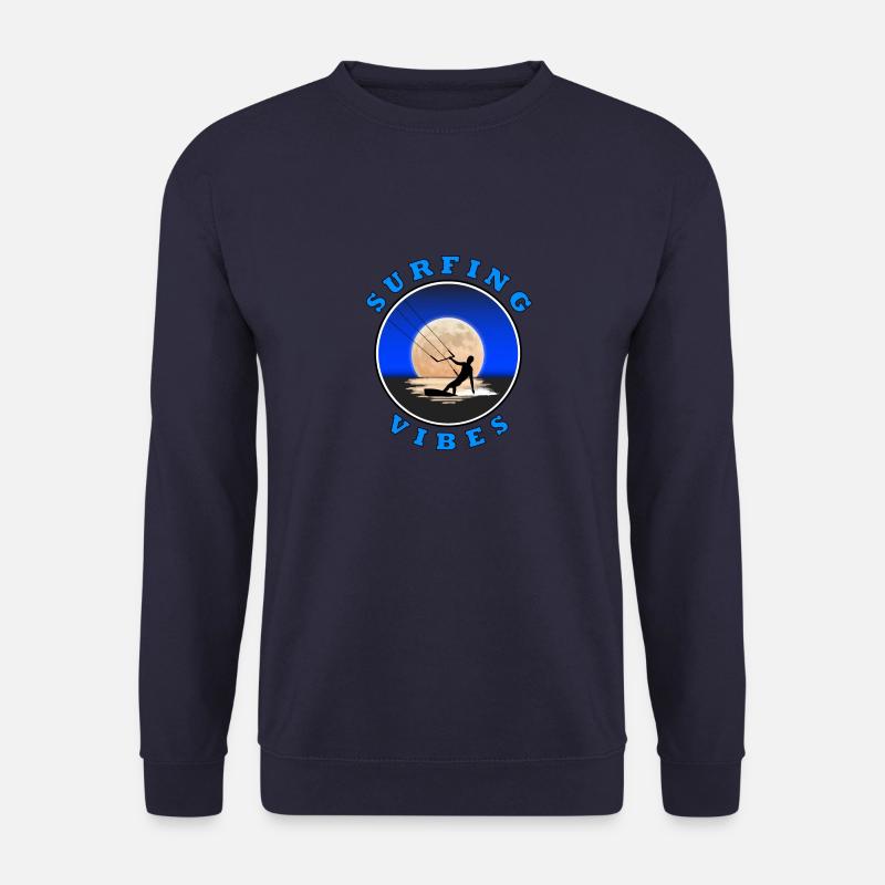 Surfing Vibes - Moon - Kitesurfer - Unisex Pullover - Navy