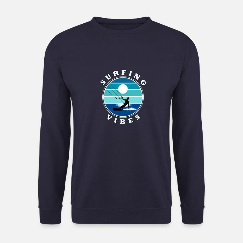 Surfing Vibes - retro - Kitesurfer - Unisex Pullover - Navy