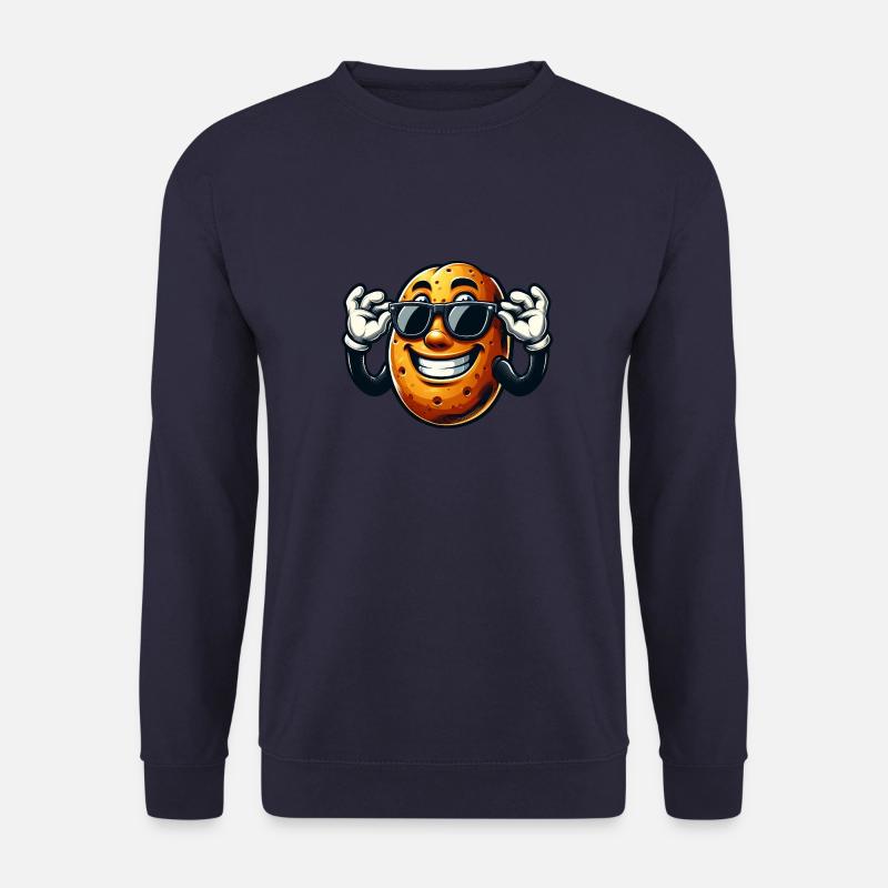 Sjov kartoffel med solbriller Comic Style - Unisex sweater - marineblå