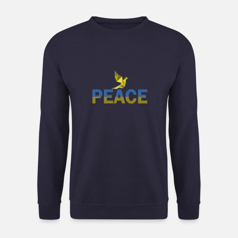 Peace Dove Dot Design - Unisex Pullover - Navy