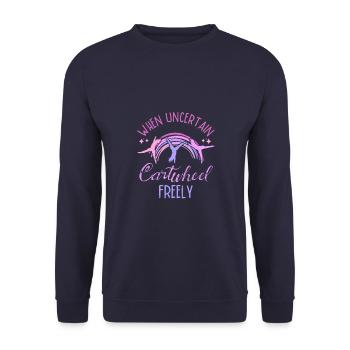 Cartwheeling Acrobat Cartwheel Freely Gymnastics - Unisex Sweatshirt - navy - Front - Alina (178cm) & Michal (187cm)