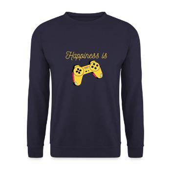 Le bonheur est... - Sweat-shirt Unisexe - marine - Devant - Alina (178cm) & Michal (187cm)