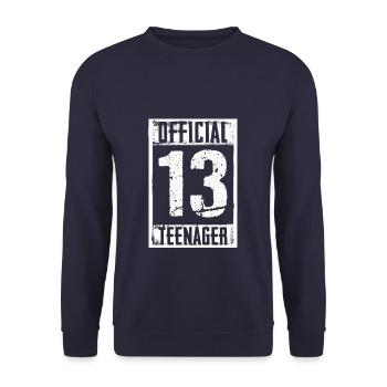 Cadeaux officiels pour adolescents de 13 ans 13e anniversaire - Sweat-shirt Unisexe - marine - Devant - Alina (178cm) & Michal (187cm)