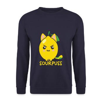 Funny Animal Puns - Unisex Pullover - Navy - Vorne - Alina (178cm) & Michal (187cm)