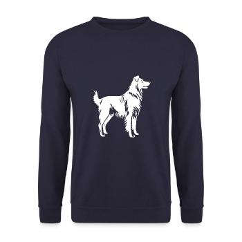 Australian Shepherd Dog Silhouette - Unisex Sweatshirt - navy - Front - Alina (178cm) & Michal (187cm)
