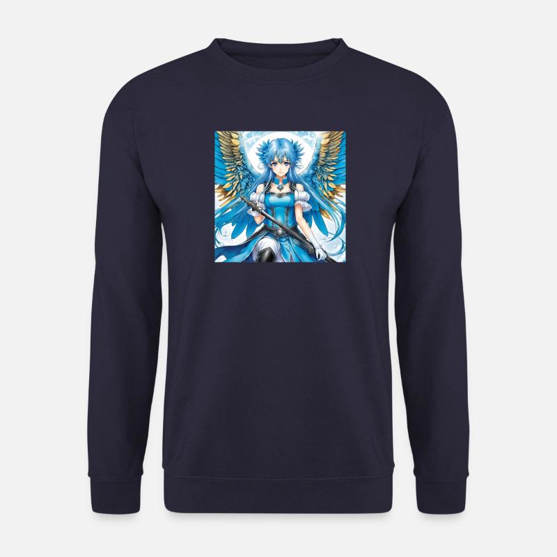 Blaues Engelswesen mit Schwert - Unisex Pullover - Navy