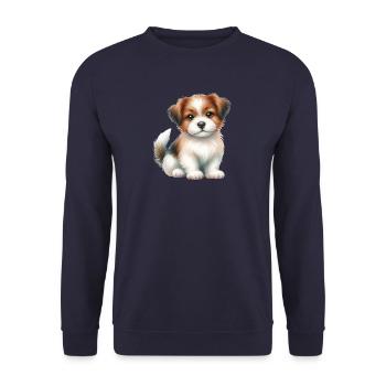Cute dog - Unisex Sweatshirt - navy - Front - Alina (178cm) & Michal (187cm)