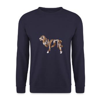 Australian Shepherd Aussie silhouette - Unisex Sweatshirt - navy - Front - Alina (178cm) & Michal (187cm)