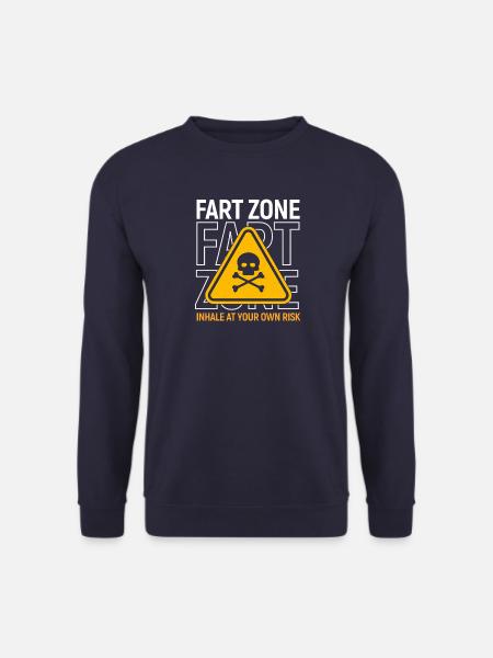 Furzzone - Lustiges Fart Zone Schild - Unisex Pullover - Navy