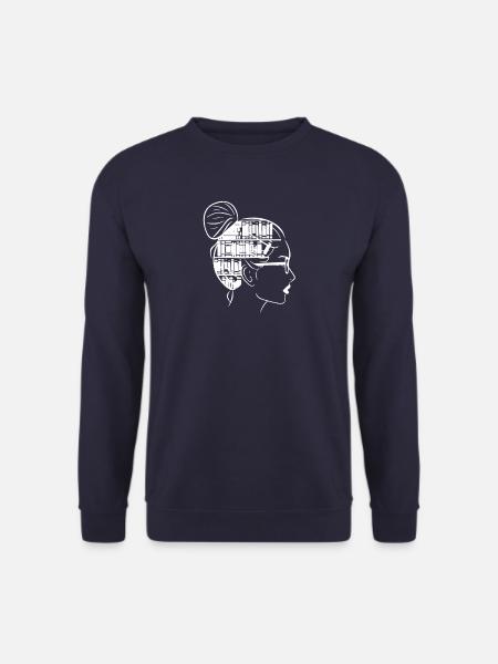 Bücher im Kopf I Lesen Liebe - Unisex Pullover - Navy
