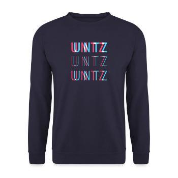 Techno Untz Beat - Unisex Pullover - Navy - Vorne - Alina (178cm) & Michal (187cm)