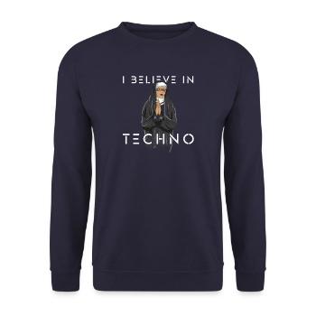 Techno Nun 2 - Unisex Pullover - Navy - Vorne - Alina (178cm) & Michal (187cm)