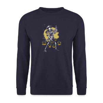 Metal and Rock Halloween - Unisex Pullover - Navy - Vorne - Alina (178cm) & Michal (187cm)