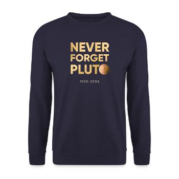 Pluto - Never forget since 2006 - Unisex Pullover - Navy - Vorne - Alina (178cm) & Michal (187cm)