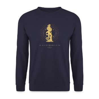 Jungfrau Virgo Frau Sternzeichen - Unisex Pullover - Navy - Vorne - Alina (178cm) & Michal (187cm)