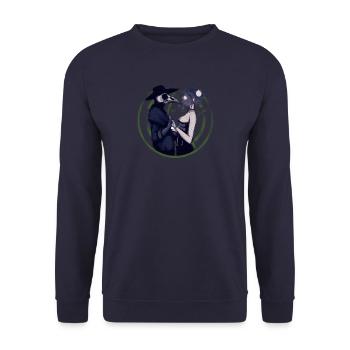 Creepy Love - Pest Maske - Unisex Pullover - Navy - Vorne - Alina (178cm) & Michal (187cm)