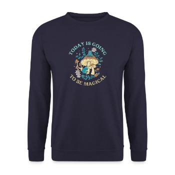Heute wird es magisch - Unisex Pullover - Navy - Vorne - Alina (178cm) & Michal (187cm)