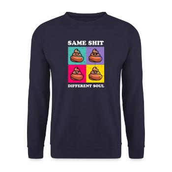 Same Shit Different Soul - Unisex Pullover - Navy - Vorne - Alina (178cm) & Michal (187cm)