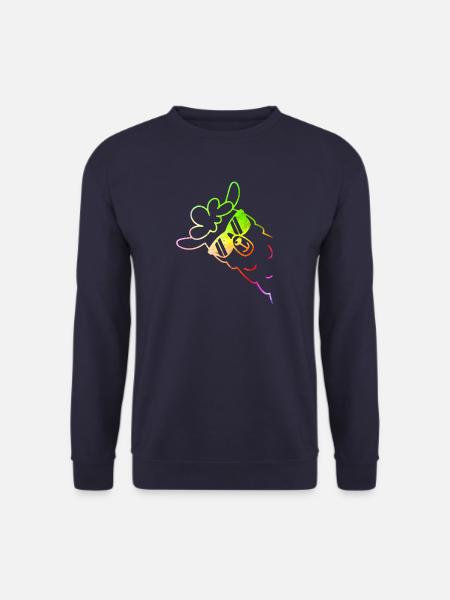 Cool Alpaka / Lama mit Sonnenbrille - Unisex Pullover - Navy