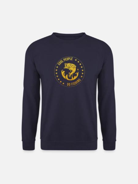 Coole Menschen gehen Fischen Angeln - Unisex Pullover - Navy