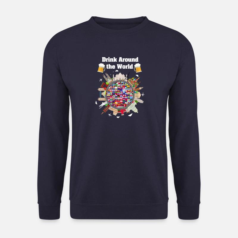 Drink Beer around the World Tour - Unisex Pullover - Navy