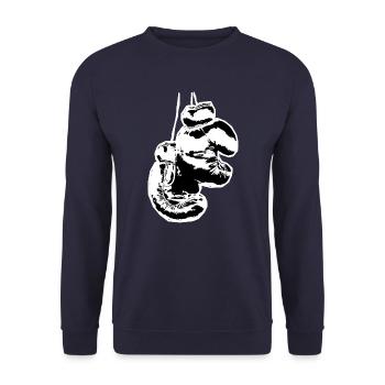 Boxing gloves vintage boxing boxing match - Unisex Sweatshirt - navy - Front - Alina (178cm) & Michal (187cm)