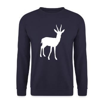 gazelle - Unisex Sweatshirt - navy - Front - Alina (178cm) & Michal (187cm)