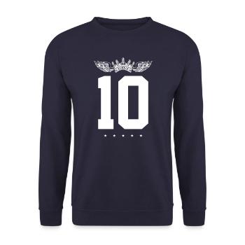 Couronne de 10 chiffres - Sweat-shirt Unisexe - marine - Devant - Alina (178cm) & Michal (187cm)