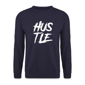 Hustle - Unisex Sweatshirt - navy - Front - Alina (178cm) & Michal (187cm)