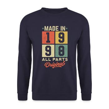 Fabriqué en 1998 - Toutes les pièces d’origine - Sweat-shirt Unisexe - marine - Devant - Alina (178cm) & Michal (187cm)