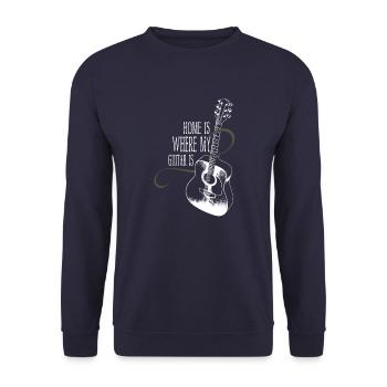 Guitar Lovers - Unisex Pullover - Navy - Vorne - Alina (178cm) & Michal (187cm)