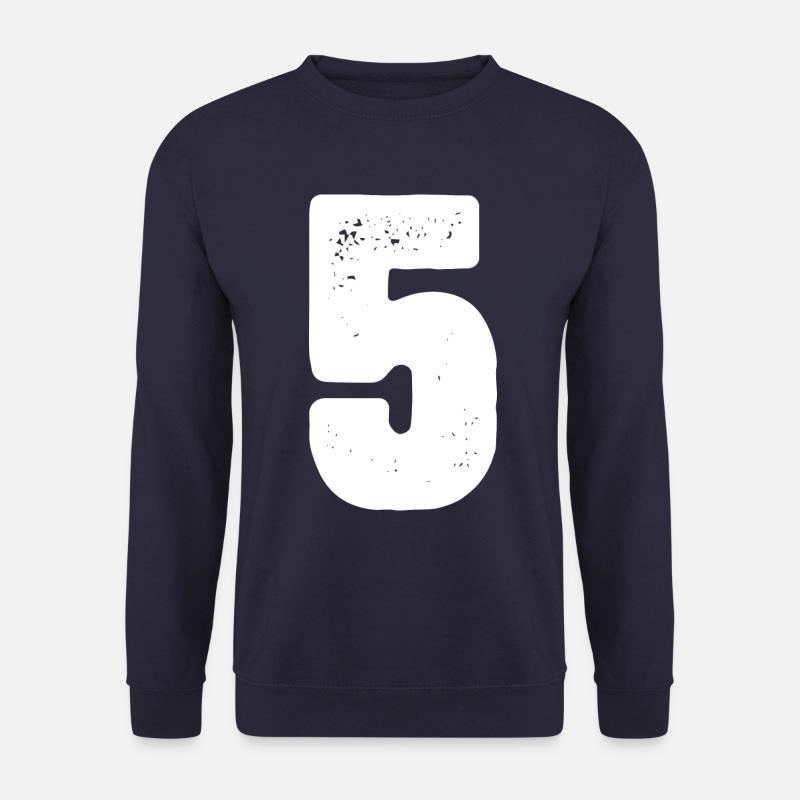 5 Zahl Trikot - Unisex Pullover - Navy