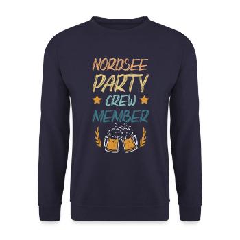 Équipage de la fête en mer du Nord - Sweat-shirt Unisexe - marine - Devant - Alina (178cm) & Michal (187cm)