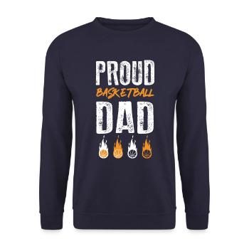 Basketball Daddy - Unisex Sweatshirt - navy - Front - Alina (178cm) & Michal (187cm)