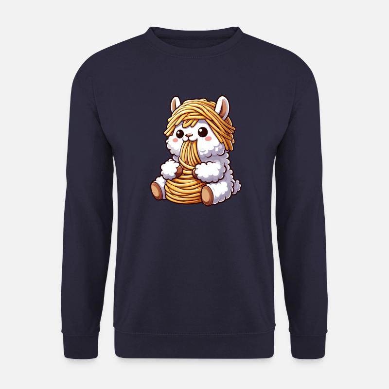 Lustige Lama Spaghetti italienisch Tollpatsch - Unisex Pullover - Navy