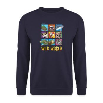 PD Moreno Wild World - Sweat-shirt Unisexe - marine - Devant - Alina (178cm) & Michal (187cm)