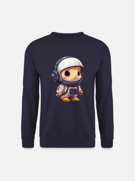Huhn Küken Astronaut, Kosmonaut im Weltraum - Unisex Pullover - Navy