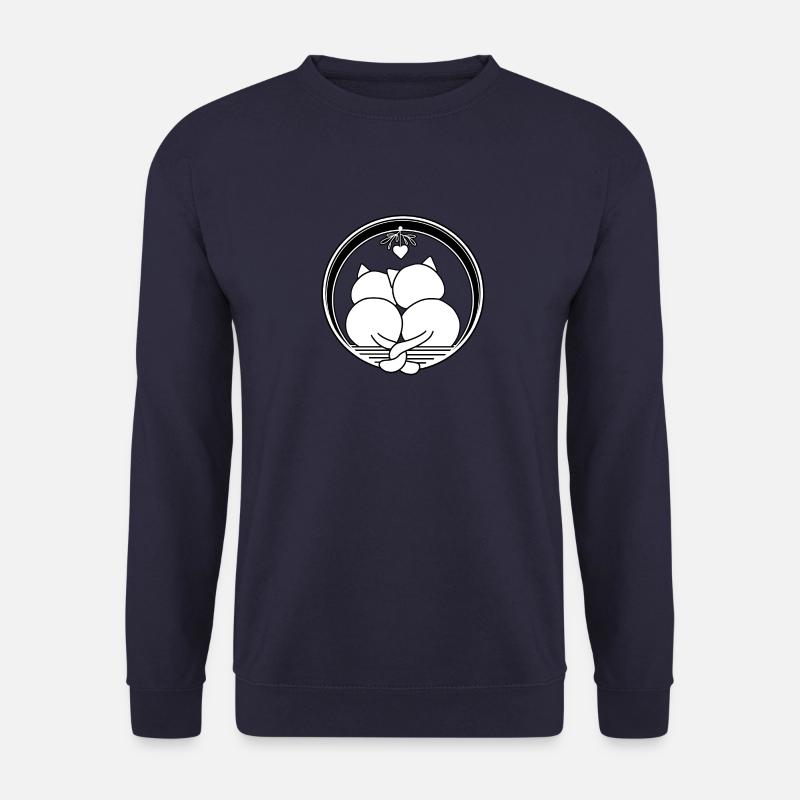 Süße Katzen als Liebespaar, Ich liebe dich - Unisex Pullover - Navy
