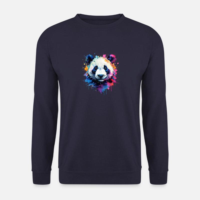 Bunter Panda - Unisex Pullover - Navy