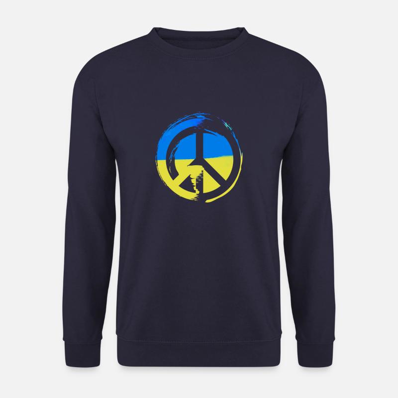 ukraine ,peace,flag,peace,sign - Unisex Sweatshirt - navy